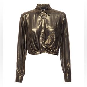 Le Superbe cropped button up